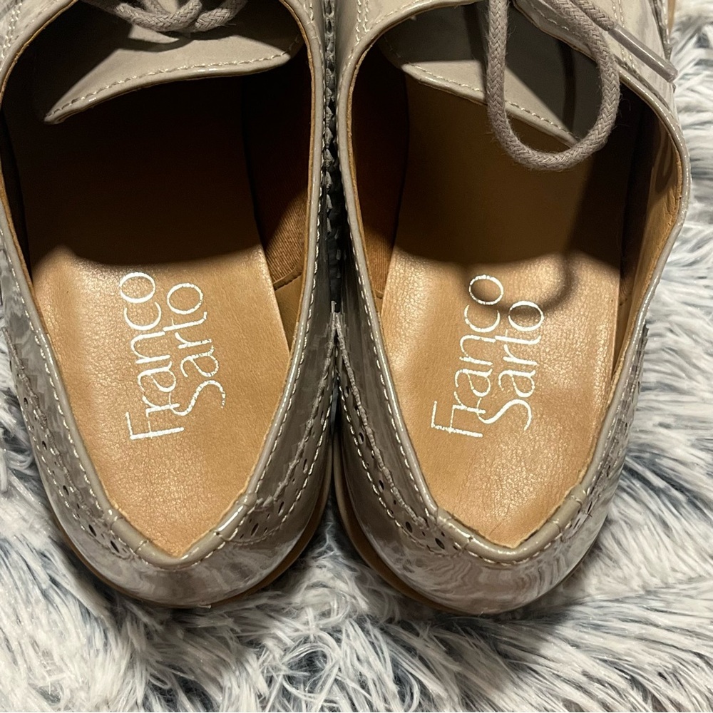 Brand New Franco Sarto "Imagine" Gray Patent Leather Wingtip Oxford Shoes 8M - Picture 16 of 16